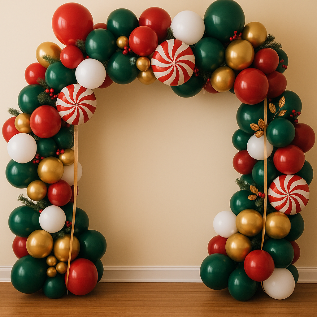 Premium Velvet Christmas Balloon Arch Kit Decoration