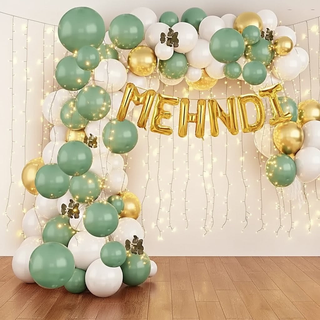 Mehndi Lagake Rakhana | Enchanted Sage & Gold Mehndi Decoration Service