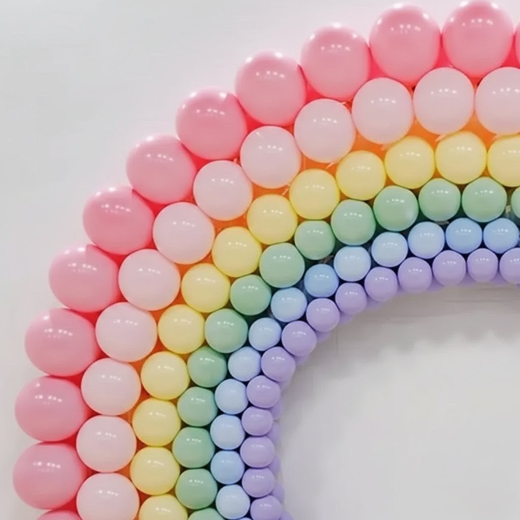 Rainbow Balloon Arch Event Decoration Service