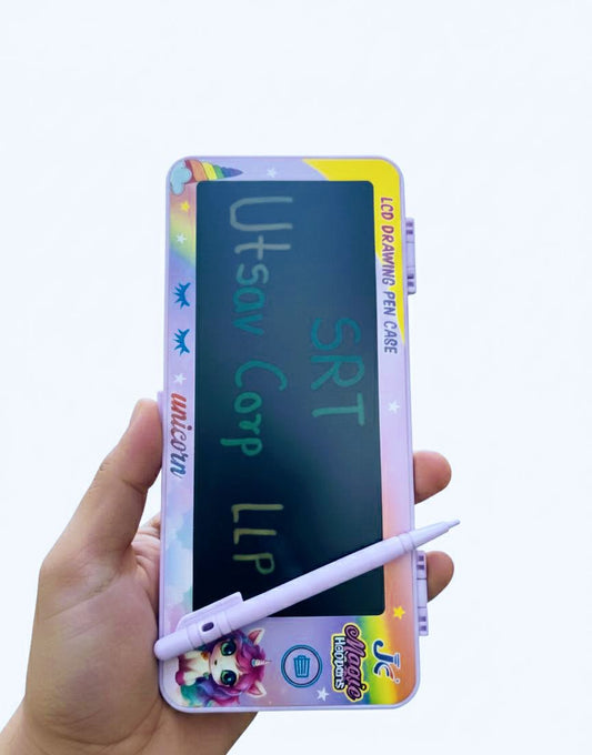 Unlock Creativity & Organization with the Ultimate 2-in-1 Magic LCD Pencil Case!