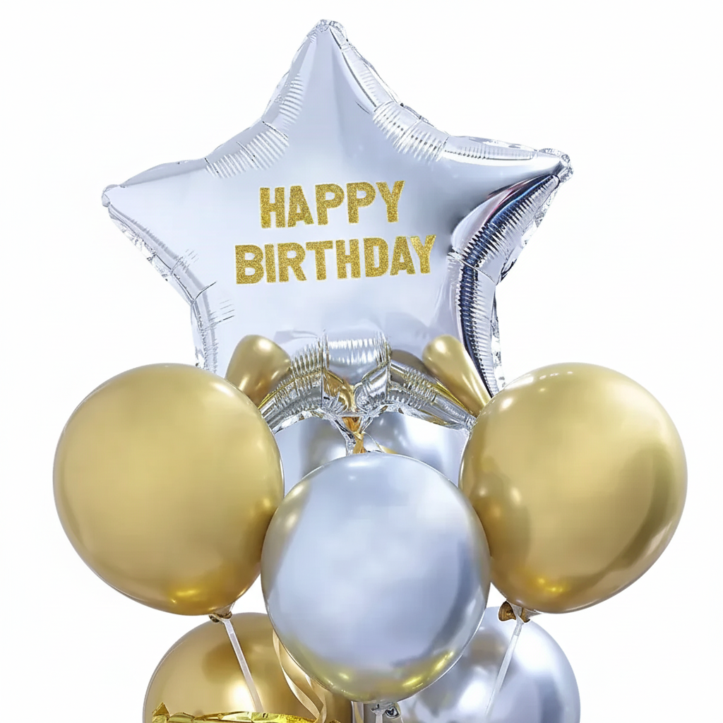 Golden Jubilee 50th Birthday Balloon Bouquet