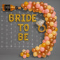 Gold & Pink Bride To Be Decoration Package | Premium Balloon Arch & Fairy Lights Setup