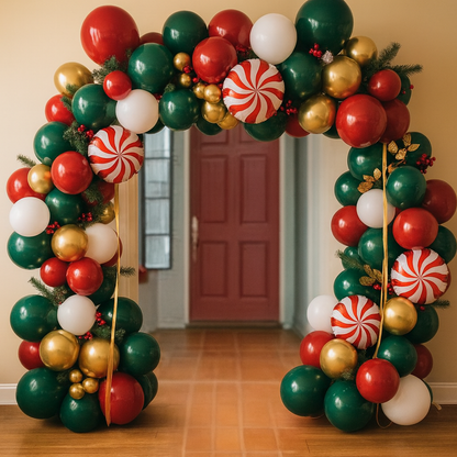 Premium Velvet Christmas Balloon Arch Kit Decoration