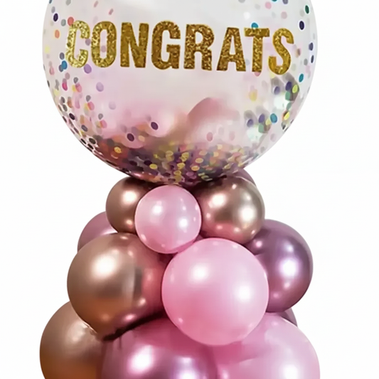 "Congrats" Balloon Tower - The Ultimate Celebration Centerpiece