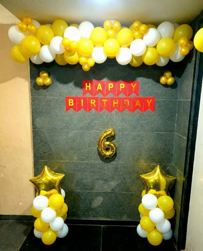 Premium Royal Blue & Gold Star Birthday Decoration !