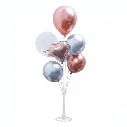 Rose Gold & Silver Metallic Balloon Bouquet