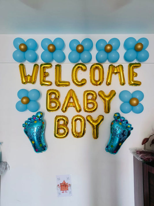 Welcome Baby Boy Decoration Package – Professional Home Setup