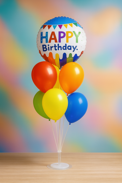 🌈 The Rainbow Blast Balloon Bouquet (Classic Colour Theme)