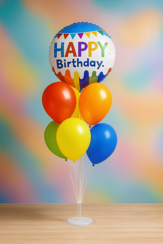 🌈 The Rainbow Blast Balloon Bouquet (Classic Colour Theme)