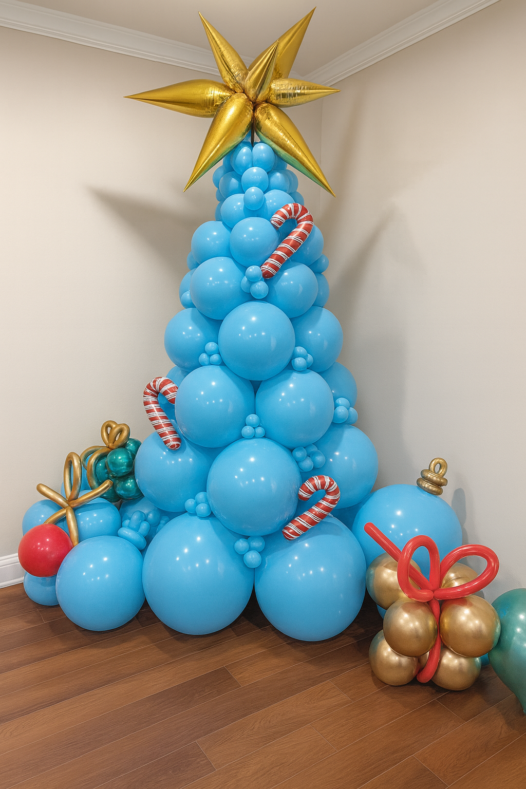Balloon Christmas Tree Decoration: Winter Wonderland