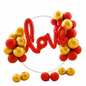 Event Decoration: Luxurious Red & Gold "Love" Balloon Arch
