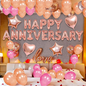 Romantic Rose Gold Theme Anniversary Decoration